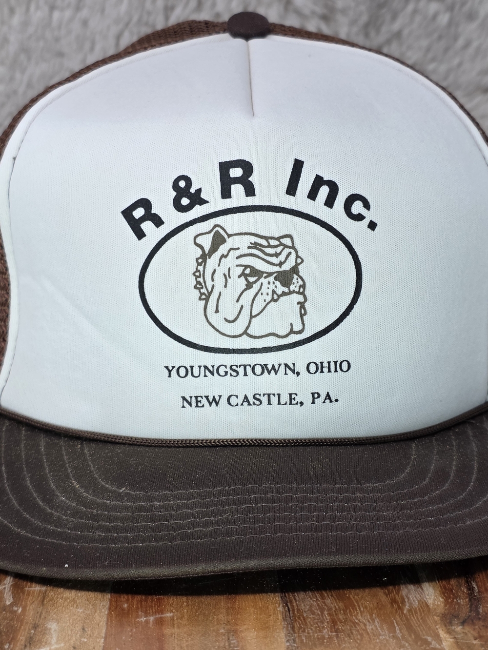 Brown & White Trucker Hat